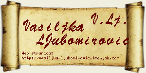 Vasiljka LJubomirović vizit kartica